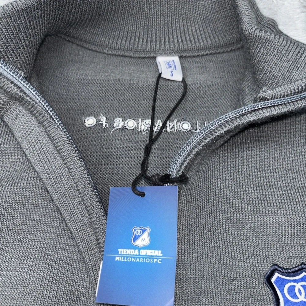 Official Millonarios F.C. knit sweater in gray, size Small NWT‎